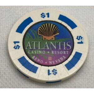 Atlantis Casino‎ Reno NV $1 Chip Circulated
